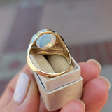 10k yellow gold opal estate ring