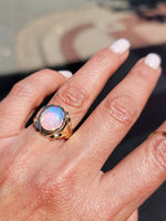 10k yellow gold opal estate ring