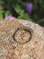 platinum & 18k gold two tone Deco estate Sapphire & Diamond Ring Band