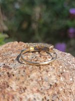 platinum & 18k gold two tone Deco estate Sapphire & Diamond Ring Band