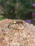 platinum & 18k gold two tone Deco estate Sapphire & Diamond Ring Band