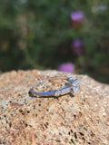 Platinum Deco diamond vintage engagement ring - apx .69ct tw