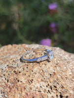 Platinum Deco diamond vintage engagement ring - apx .69ct tw