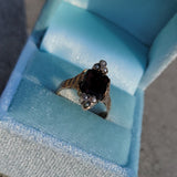 14k gold Victorian pearl & garnet ring
