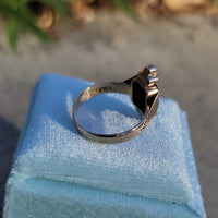 14k gold Victorian pearl & garnet ring