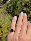14k gold Victorian pearl & garnet ring