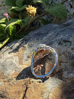 18k white gold rubellite Tourmaline filigree ring