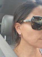 14k gold Amethyst Estate lever back earrings