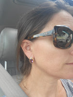14k gold Amethyst Estate lever back earrings