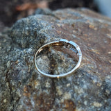 14k gold two tone 16 diamond estate Deco c.30's band