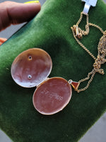 14k rose & yellow gold vintage mid-century Bird pendant necklace