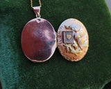 14k rose & yellow gold vintage mid-century Bird pendant necklace