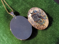 14k rose & yellow gold vintage mid-century Bird pendant necklace