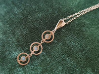 10k gold Victorian opal & pearl necklace pendant lavaliere