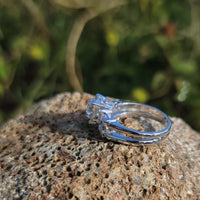 14k white gold c.40's-50's diamond engagement ring bridal set