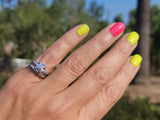 14k white gold c.40's-50's diamond engagement ring bridal set