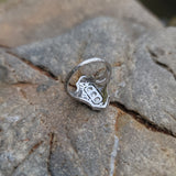 platinum Art Deco c.1920's filigree diamond glove shield ring