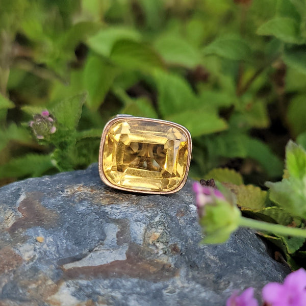 9ct gold Victorian citrine watch FOB seal necklace pendant
