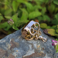 9ct gold Victorian citrine watch FOB seal necklace pendant