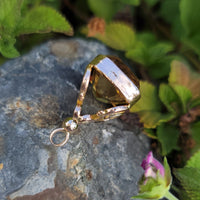 9ct gold Victorian citrine watch FOB seal necklace pendant