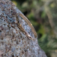 14k gold 2mm vintage engraved floral wedding band