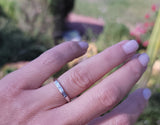 14k white gold 3 diamond baguettes estate midcentury band
