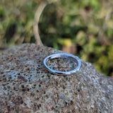 14k white gold 3 diamond baguettes estate midcentury band