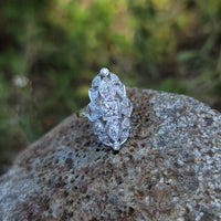 Platinum DECO c.1920's diamond vintage glove shield estate antique ring