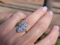 Platinum DECO c.1920's diamond vintage glove shield estate antique ring