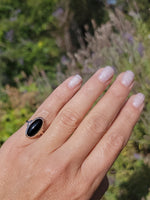 10k Yellow gold Black Onyx Deco Ring