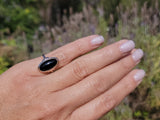 10k Yellow gold Black Onyx Deco Ring