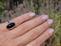 10k Yellow gold Black Onyx Deco Ring