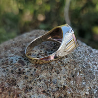10k gold Deco Black Onyx men's estate ring