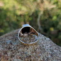10k gold Deco Black Onyx men's estate ring