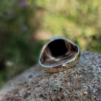 10k gold Deco Black Onyx men's estate ring