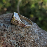 10k gold Deco Black Onyx men's estate ring