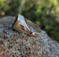 10k gold Deco Black Onyx men's estate ring