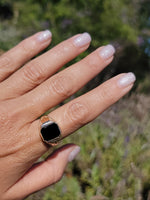 10k gold Deco Black Onyx men's estate ring