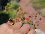 18k gold Garnet cluster estate ring