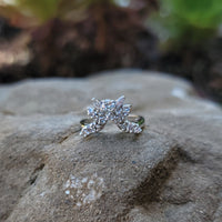 14k white gold 16 diamond estate curved tiara band