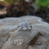 14k white gold 16 diamond estate curved tiara band