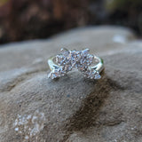 14k white gold 16 diamond estate curved tiara band