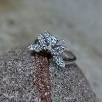 14k white gold 16 diamond estate curved tiara band