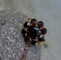 18k gold Garnet cluster estate ring