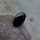 14k gold Black Onyx Deco Ring