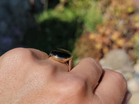 14k gold Black Onyx Deco Ring