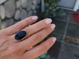 14k gold Black Onyx Deco Ring