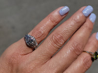 Platinum Art Deco c.1920's cushion cut diamond ring
