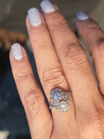Platinum Diamond & Pearl estate Art Deco c.1920's filigree Ring