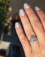 Platinum Diamond & Pearl estate Art Deco c.1920's filigree Ring